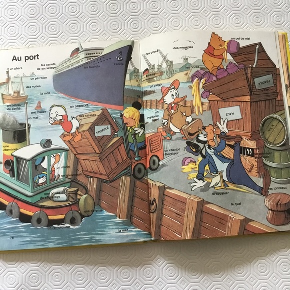 [4/35$] Vintage Disney Book Ay Royaume des Noms 1976 - Picture 6 of 9